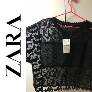 🆕 Zara Black Lace Top
